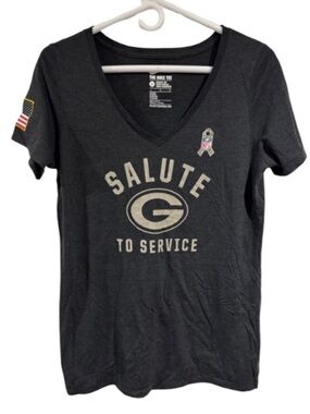 Nike tee Salute to Service Green Bay V-Neck Tee gray athletic large